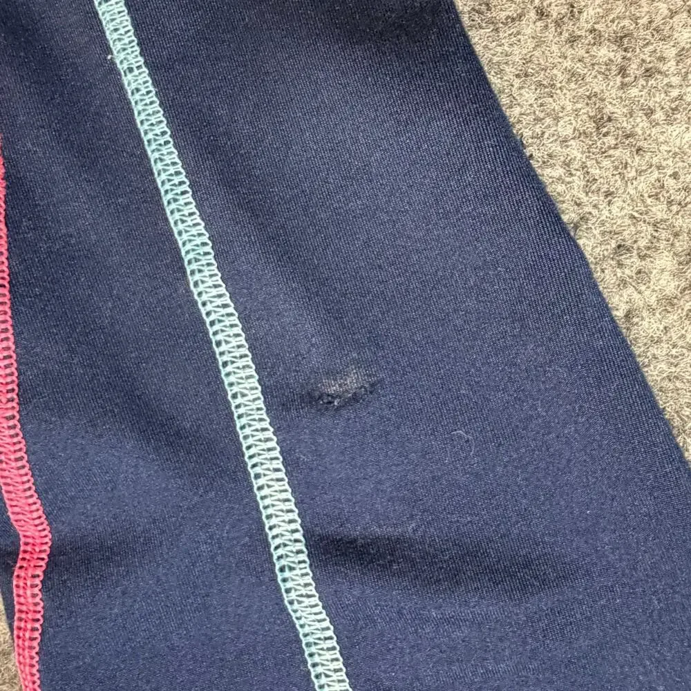 Vineyard Vines Girls‎ Performance Leggings Navy Color Stitch Size  S 7/8